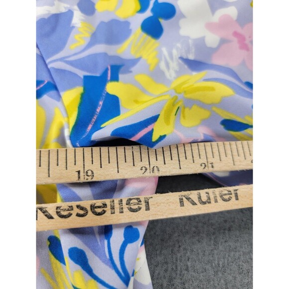 Stella Parker Collection Dress Womens Large Lilac Yellow Floral UPF 50 Resort - Picture 7 of 10